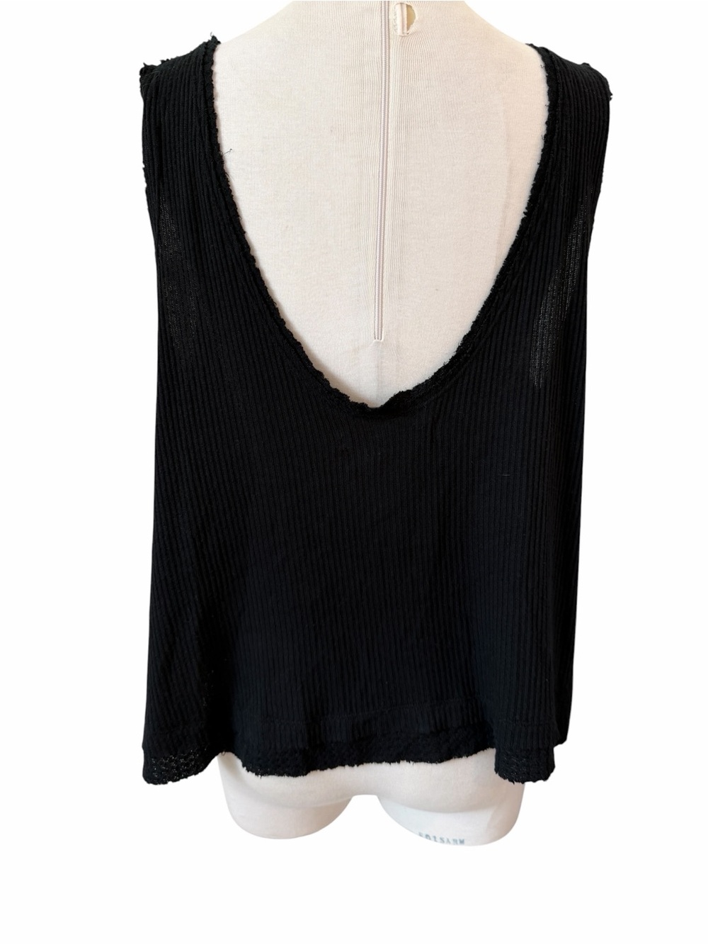 WE THE FREE Classic Black Women's Soft Ribbed Oversized Tank Top Sz S - Picture 7 of 8